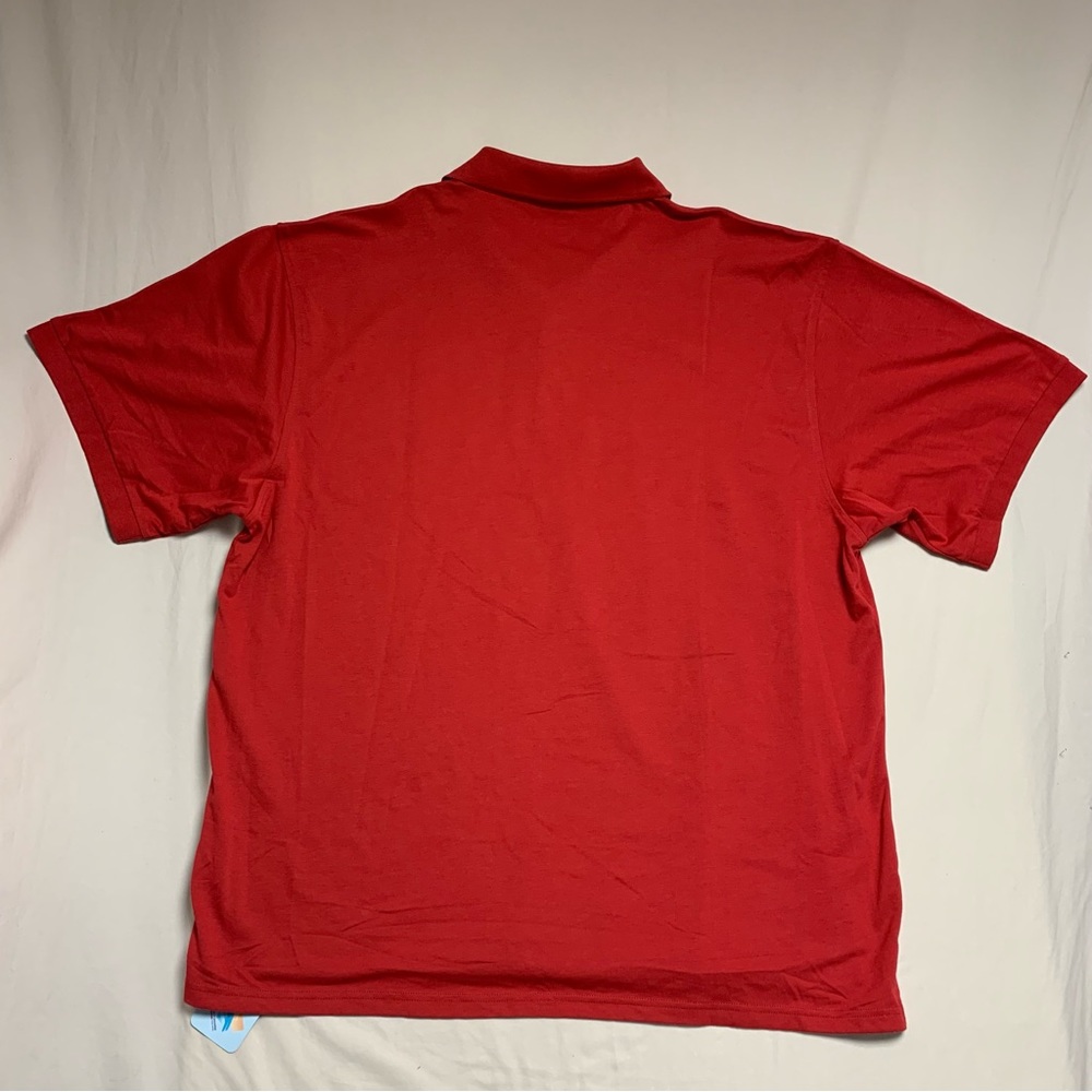 🆕 NEW ZORREL Golf Polo Shirt Men's 5XL Red Short Sleeve Dri-Balance Preppy Top - Picture 5 of 10